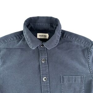Taylor Stitch Shirt Mens 38 Medium Navy Blue Button Up Long Sleeve Designer